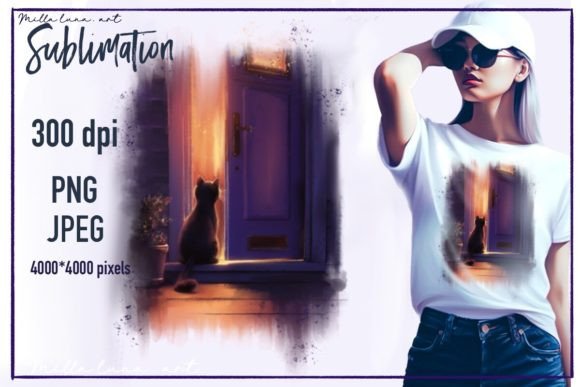 Cat Halloween Door House PNG Sublimation Guide