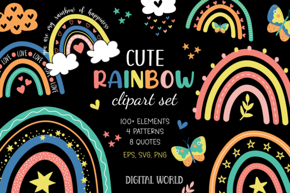 Cute Rainbow Clipart Set: A Creative Guide