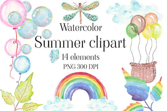 Elevating Digital and Print Projects with Summer Clipart Watercolor