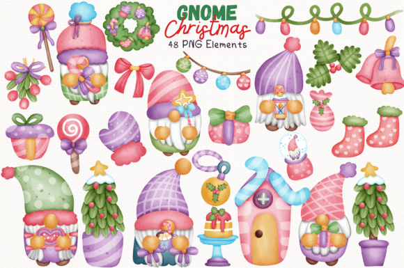 Evaluating the Gnome Christmas 48 Cliparts Collection for Holiday Design Projects