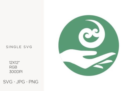 Hand Holding Maori Koru Symbol: Bridging Cultural Artistry with Modern Digital Design