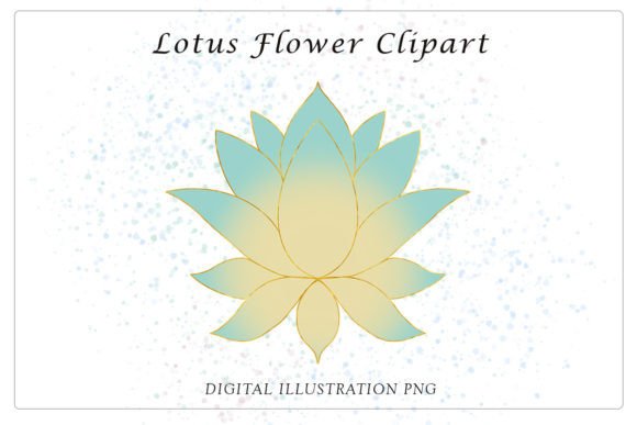 Lotus Flower Illustration Clipart PNG