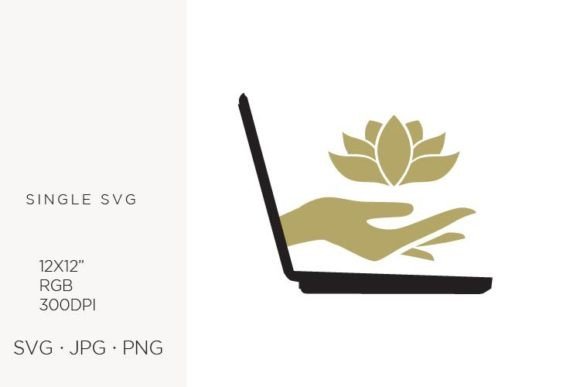 Mastering Digital Design: A Guide to Laptop, Golden Hand and Lotus Flower Vector Assets