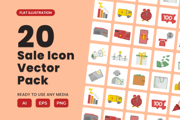 Maximizing Visual Impact with the Sale 2D Icon Illustration Set