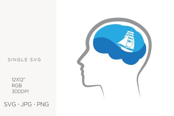 Navigating the Mind: The Strategic Power of Sailboat and Ocean Wave Inside Brain Digital Art