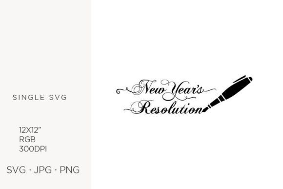 Refining Your Design Strategy with Pen and Typography New Year’s Resolution Clipart