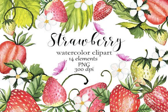 Strategic Design Applications for Watercolor Strawberry Clipart PNG Assets