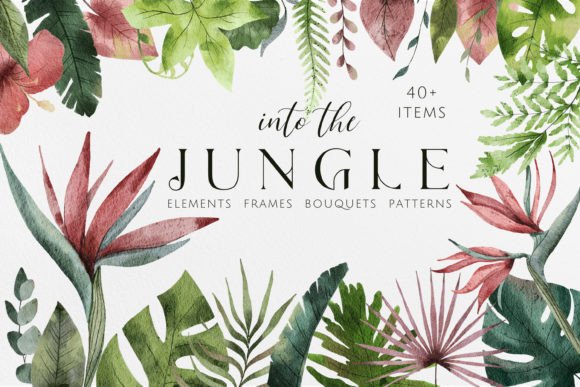 Strategic Visual Branding with the Tropical Plants Watercolor Collection