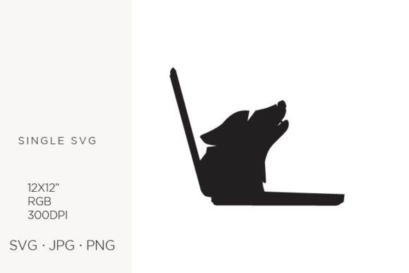 Wolf and Laptop: Versatile Vector Clipart for Creators